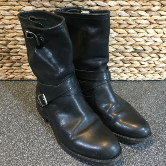 FRYE AND CO. Black Combat & Moto Boots - Picture 13 of 16